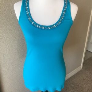 INC -  Gorgeous turquoise sleeveless top